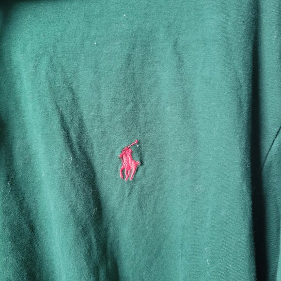 Polo Ralph Lauren Jersey Hooded Pullover T Shirt College Green XXL - Picture 12 of 14